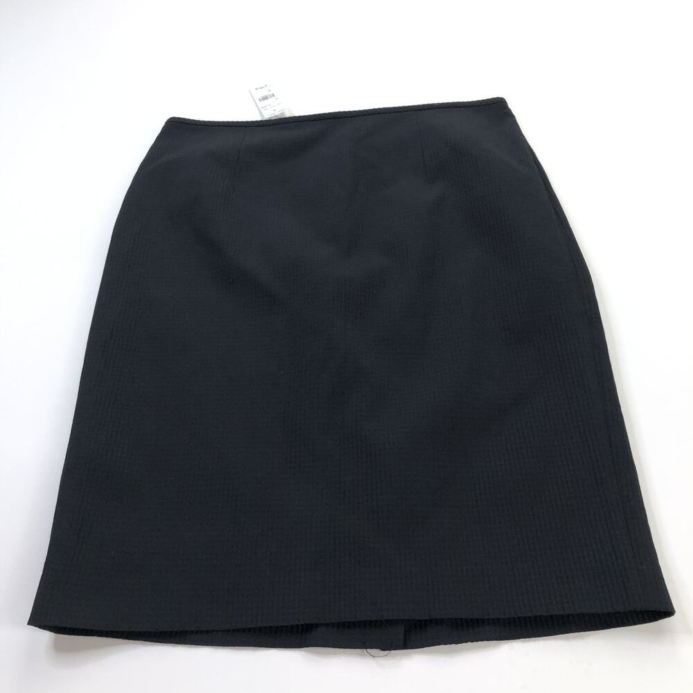 Brooks Brothers Pencil Business NEW 12 (Fits 33In) Zip Lined Mini Skirt Black